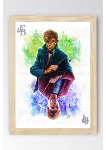 Harry Potter ve Newt Scamander Çerçeveli Tablo - Film Posteri Tablo