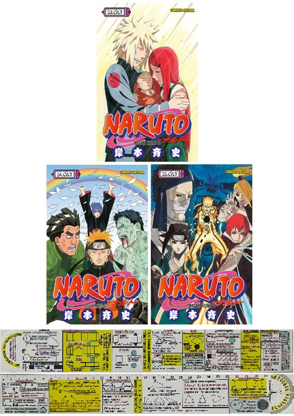 Naruto / Manga Seti / 53-54-55. Ciltler (Matematik Öğreten Cetvel) - Masaşi Kişimoto