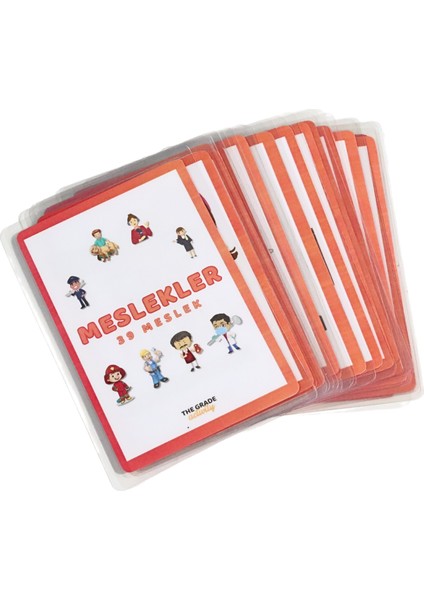 The Grade 2-6 Yaş Meslekleri Öğreniyorum Eğlenceli ve Eğitici Set.Aktivite set.Etkinlik set.(40 Sayfa 12.5 x 13.5 cm Ölçülerinde)
