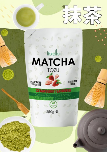 Matcha Çayı Çilek Aromalı 250G / Strawberry Matcha 250G