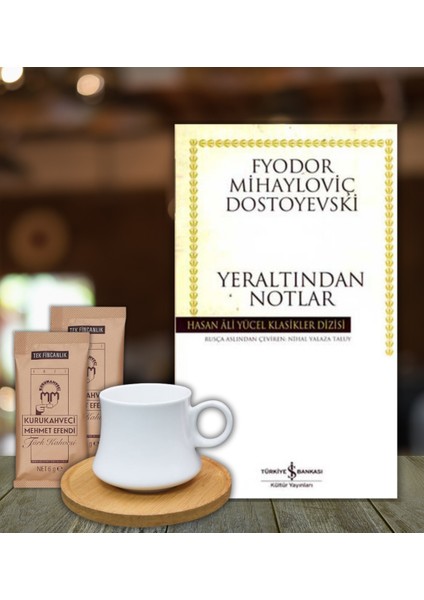Yeraltından Notlar Kutupkitap Bambu Fincan Türk Kahvesi Kişiye Özel Not Yeraltından Notlar Dostoyevski Kitap Hediye Seti