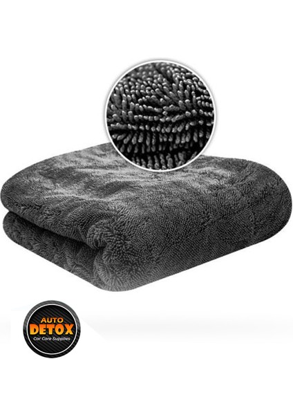 Autodetox Twisted Double Plus 50X80 Kurulama Havlusu 1200GSM Gri