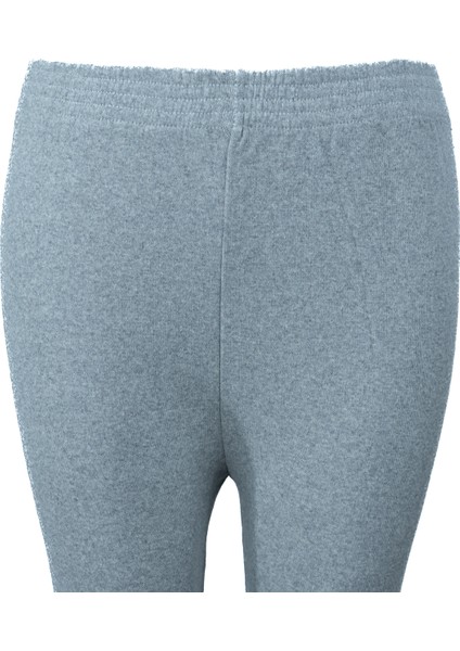 Kadın Kışlık Içik Pijama Pamuklu Kalın Içi Miflonlu Düz Renk Kırçıllı Paçası Lastikli Rahat