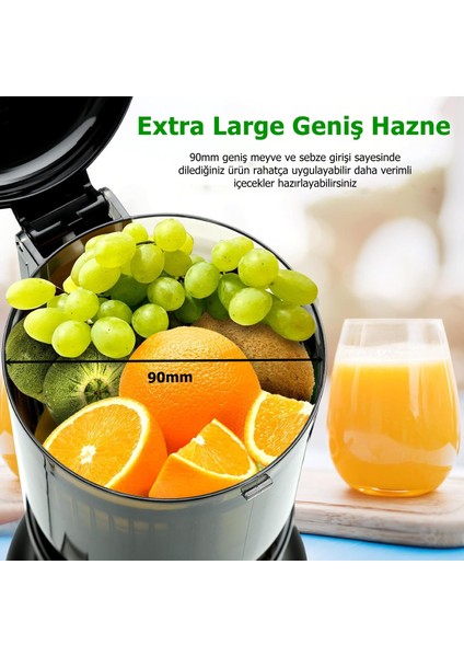 Slow Juicer Yavaş Sıkım Katı Meyve Sıkacağı Soğuk Sıkım Meyve Sıkacağı