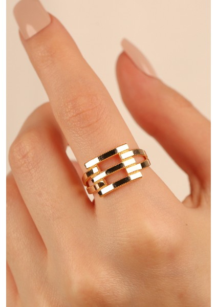 Ajda 3 Sıra Altın Yüzük CGKYZK0291