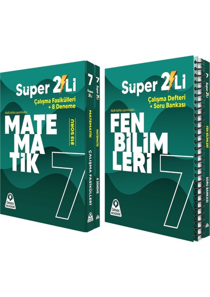 (Sınıf: 7) Süper İkili Matematik ve Fen Bilimleri Seti 2 Kitap