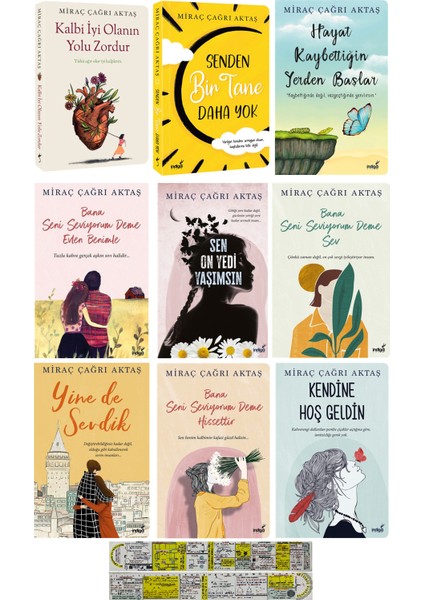 Edebiyat Roman / 9 Kitap Set (Matematik Öğreten Cetvel) - Miraç Çağrı Aktaş