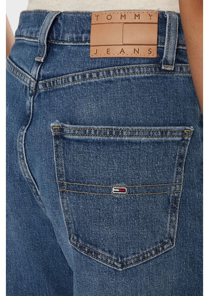 Streç Pamuklu Regular Fit Yüksek Bel Boru Paça Jeans Bayan Kot Pantolon DW0DW19563 1A5 indirimleri