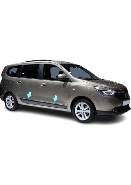 Yan Kapı Çıtası Krom 4 Parça Lodgy Mpv 2013 ve Sonrası Modeller Için fırsatları