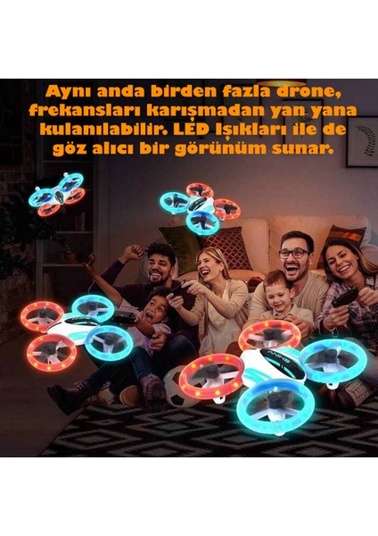 LED Işıklı Akrobat Mini Drone 360° Mini Kamerasız Drone Quadcopter 2.4ghz