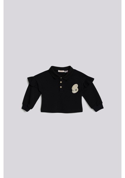 Kız Bebek Siyah Sweatshirt