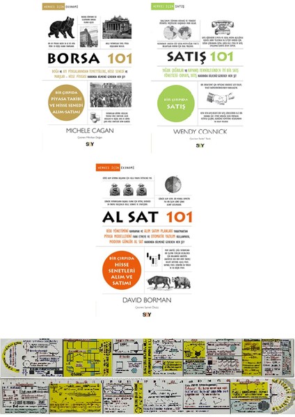 Borsa 101 / Satış 101 / Al Sat 101 / 3 Kitap Set (Matematik Öğreten Cetvel)