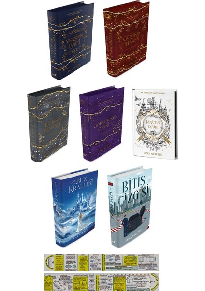 Edebiyat Roman / 8 Kitap Set (Ciltli) (Matematik Öğreten Cetvel) - Sena Nur Işık