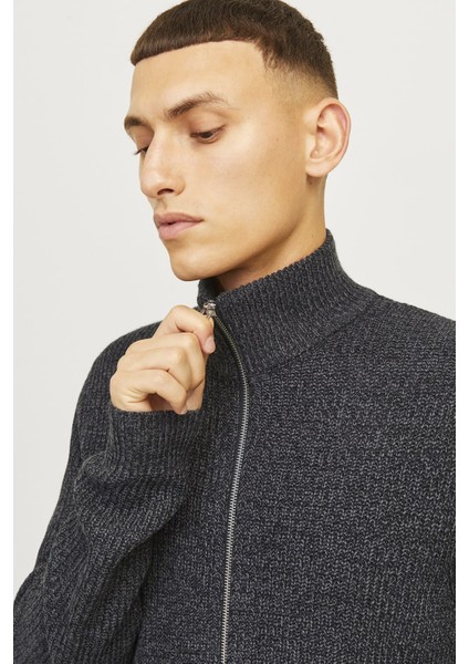 Essentials Jjelewis Regular Fit Fermuarlı Dik Yaka Örme Hırka Erkek Hırka 12257483 modelleri