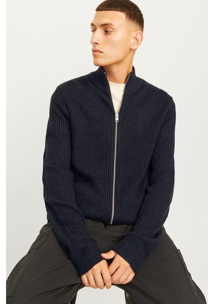 Essentials Jjelewis Regular Fit Fermuarlı Dik Yaka Örme Hırka Erkek Hırka 12257483 fiyatları