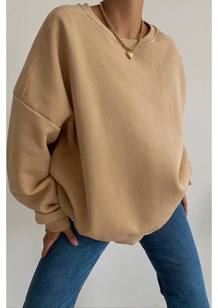 Bisiklet Yaka Basic Sweatshirt fiyatları