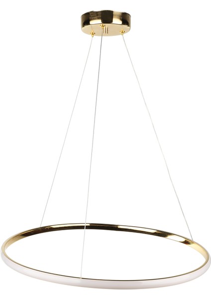 Spin Tekli Ledli Avize Gold Kaplama