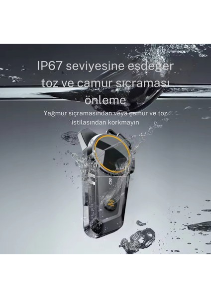 Intercom Yeni 2025 Model Su Geçirmez Motosiklet Kask Intercom Kulaklık Seti - Bluetooth 5.3, Rgb