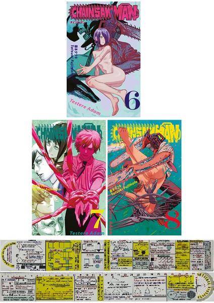 Chainsaw Man / Manga Seti / 6-7-8. Ciltler (Matematik Öğreten Cetvel) - Tatsuki Fujimoto