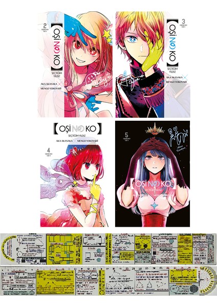 Oşi No Ko / Manga Seti / 2-3-4-5. Ciltler (Matematik Öğreten Cetvel) - Aka Akasaka