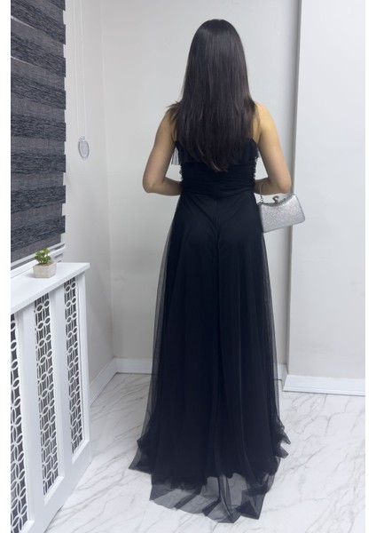 - Kadın Drapeli Kolsuz Tül Abiye Elbise Kırmızı, Zümrüt Yeşil, Saks Mavi, Mor, Bebe Mavi, Beyaz, Siyah, Bordo fırsatları