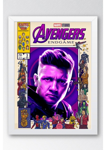Hawkeye Çerçeveli Tablo - Marvel Avengers Çizgi Roman Kapağı Poster Tablo