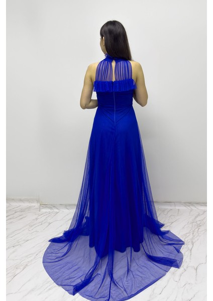 - Kadın Drapeli Kolsuz Tül Abiye Elbise Kırmızı, Zümrüt Yeşil, Saks Mavi, Mor, Bebe Mavi, Beyaz, Siyah, Bordo indirimleri