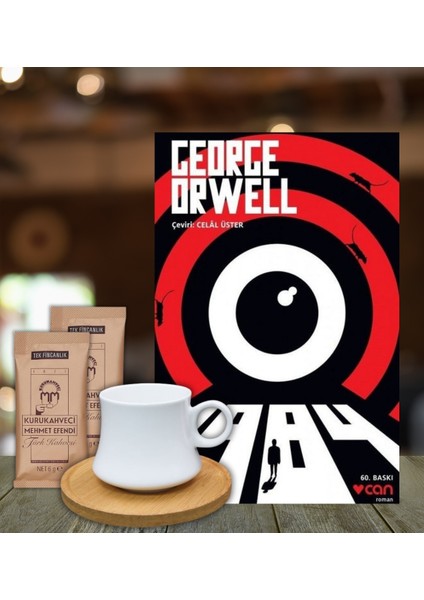 1984 Kutupkitap Bambu Fincan Türk Kahvesi Kişiye Özel Not 1984 George Orwell Kitap Hediye Seti