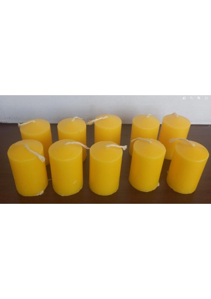 Ipek Hobi Sarı Kütük Mum 6x3 cm 10 Adet