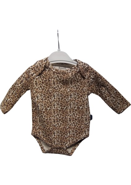 Leopar Desenli Uzun Kol Body