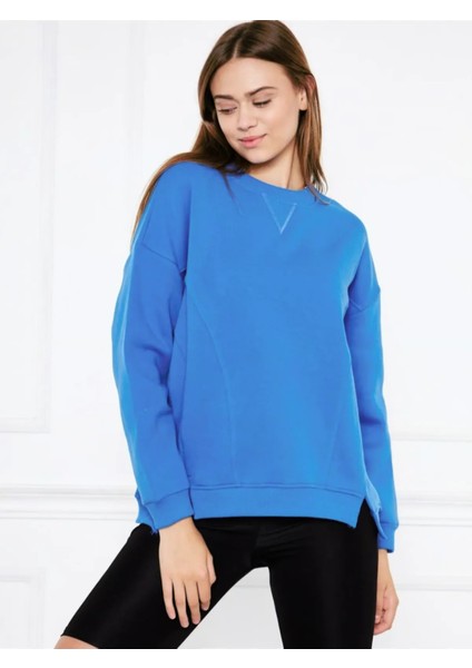 Yırtmaçlı Şardonlu Sweatshirt