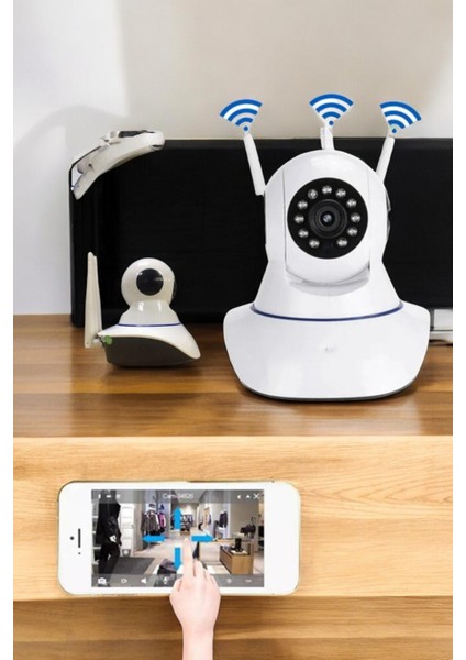 Ev Kamerası Wifi Kamerası Video Kayıt Çift Yönlü Hareket Sensörü Bebek