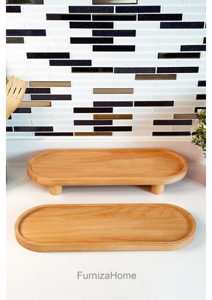 Furnizahome 2'li Ahşap Düzenleyici Sunumluk Servis Tabağı Ayaklı Sunumluk Mutfak Banyo Stand Yağdanlık Altlığı fiyatları