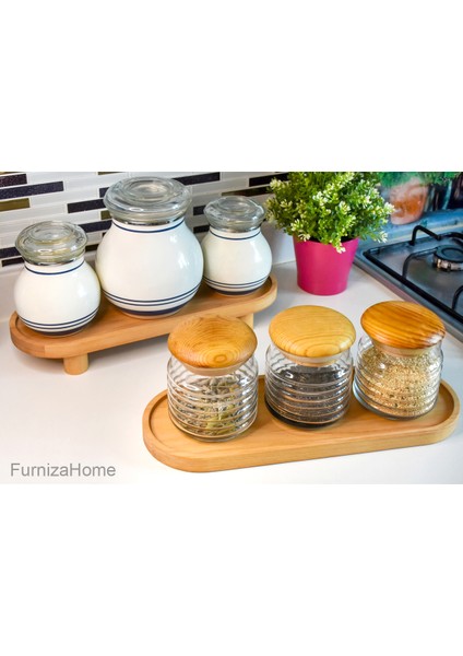 Furnizahome 2'li Ahşap Düzenleyici Sunumluk Servis Tabağı Ayaklı Sunumluk Mutfak Banyo Stand Yağdanlık Altlığı modelleri