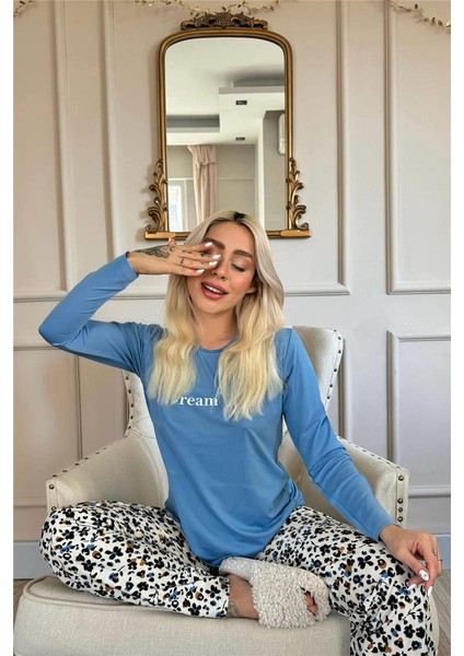 Dream Big Desenli Bambu Uzun Kol Kadın Pijama Takımı fiyatları