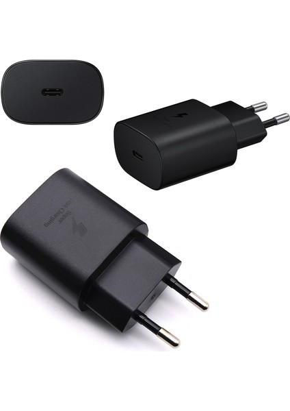 Samsung S23 - Samsung Galaxy S23 Fe Şarj Aleti 25W Hızlı Type C Pd Şarj Cihazı Tek Başlık