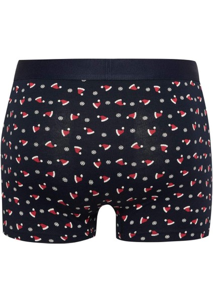 Erkek Yılbaşı Temalı 3'lü Boxer E0045AX24CW modelleri