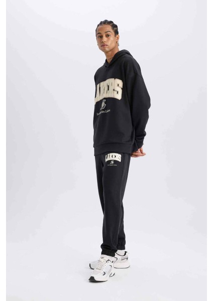 Fit NBA Los Angeles Lakers Jogger Eşofman Altı Standart Fit Cepli Esnek Bantlı Paça Skuba Dalgıç Kumaş D6723AX25SP indirimleri