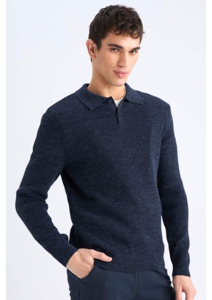 Standart Fit Polo Yaka Triko Kazak D3589AX24WN