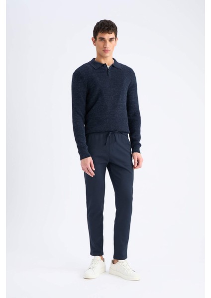 Standart Fit Polo Yaka Triko Kazak D3589AX24WN fiyatları