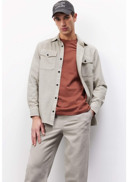 %100 Pamuk Regular Fit Polo Yaka Basic Düz Uzun Kollu Gömlek B2654AX25SP modelleri