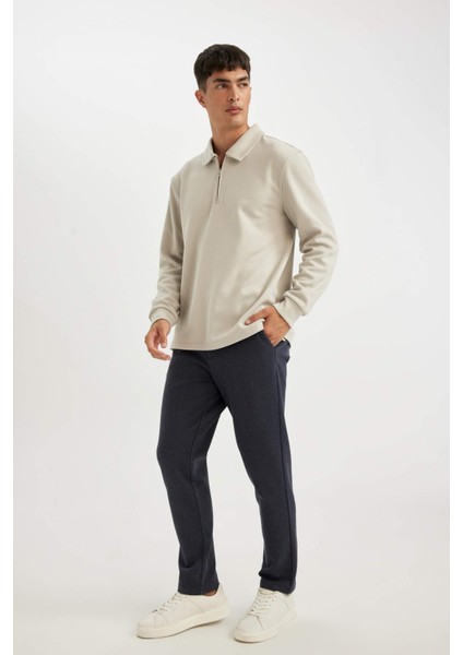 Pantolon Tailored Regular Fit Basic Düz Cepli Düz Paça D3707AX24AU