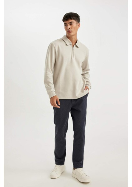 Pantolon Tailored Regular Fit Basic Düz Cepli Düz Paça D3707AX24AU