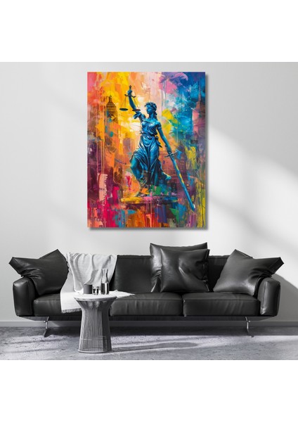 Dijital Baskı Kanvas Adalet Tablosu Ofis Tablosu Avukatlık Hukuk Bürosu Tablosu Kanvas Tablo