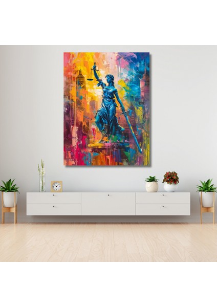 Dijital Baskı Kanvas Adalet Tablosu Ofis Tablosu Avukatlık Hukuk Bürosu Tablosu Kanvas Tablo modelleri