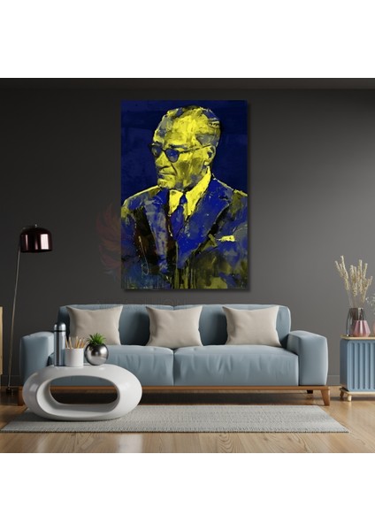 Yağlı Boya Görünümlü Atatürk Portresi Kanvas Dijital Baskı Tablo fiyatları