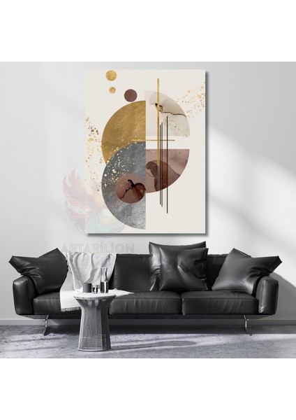 Soyut Geometrik Kanvas Tablo Modern Salon Tablosu