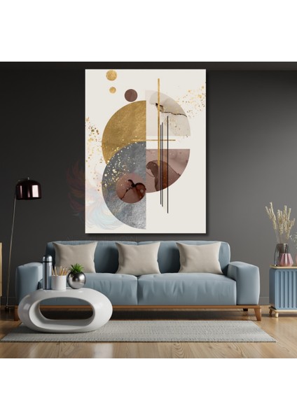 Soyut Geometrik Kanvas Tablo Modern Salon Tablosu