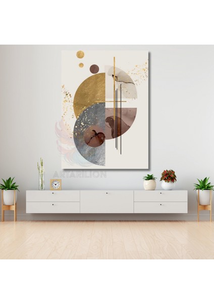 Soyut Geometrik Kanvas Tablo Modern Salon Tablosu