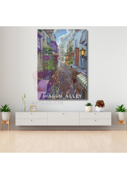 Kanvas Tablo Harry Potter Tablo Diagon Alley Dijital Baskı Kanvas Tablo Film Temalı Tablo